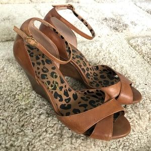 Jessica Simpson leather wedges.